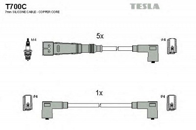 TESLA t700c -  Комплект проводов зажигания
