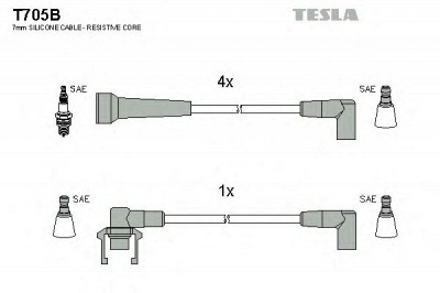 TESLA t705b - Комплект проводов зажигания
