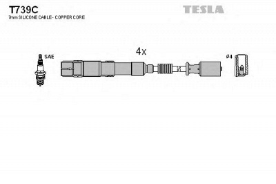 TESLA t739c -  Комплект проводов зажигания