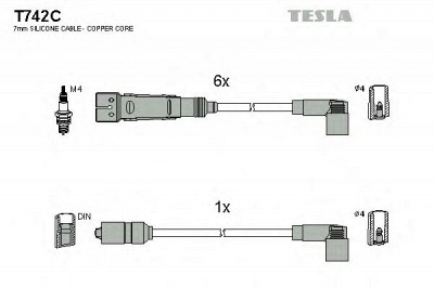 TESLA t742c -  Комплект проводов зажигания