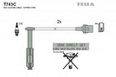 TESLA t743c -  Комплект проводов зажигания