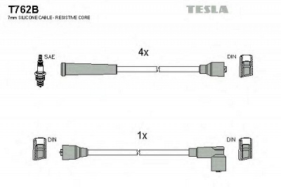 TESLA t762b - Комплект проводов зажигания