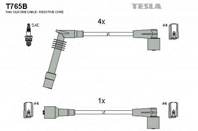 TESLA t765b - Комплект проводов зажигания