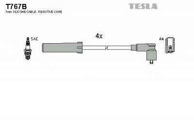 TESLA t767b - Комплект проводов зажигания