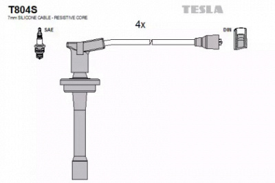 TESLA t804s - Комплект проводов зажигания