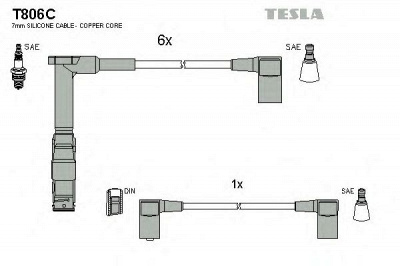 TESLA t806c -  Комплект проводов зажигания