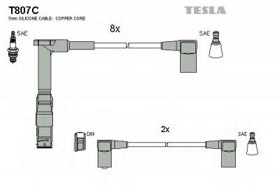 TESLA t807c -  Комплект проводов зажигания