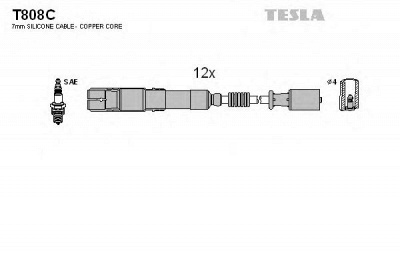TESLA t808c -  Комплект проводов зажигания