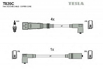 TESLA t820c - Комплект проводов зажигания