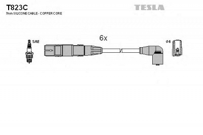 TESLA t823c - Комплект проводов зажигания