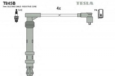 TESLA t845b -  Комплект проводов зажигания