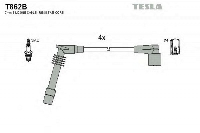 TESLA t862b - Комплект проводов зажигания