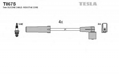 TESLA t867s -  Комплект проводов зажигания