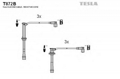 TESLA t872b -  Комплект проводов зажигания