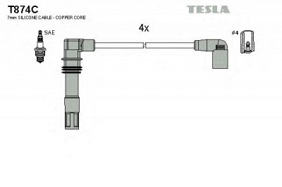 TESLA t874c -  Комплект проводов зажигания