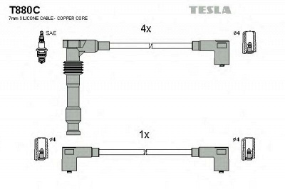 TESLA t880c - Комплект проводов зажигания