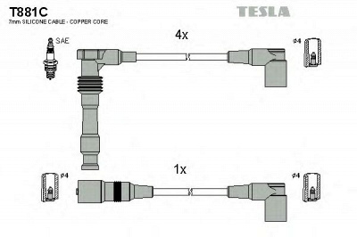 TESLA t881c -  Комплект проводов зажигания