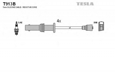 TESLA t913b - Комплект проводов зажигания