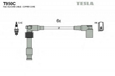 TESLA t950c - Комплект проводов зажигания