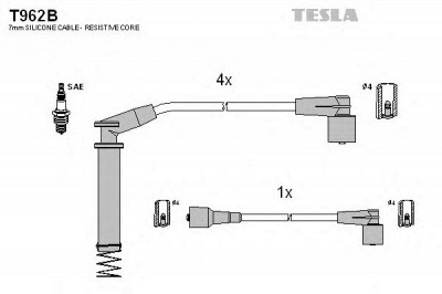 TESLA t962b - Комплект проводов зажигания