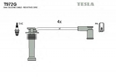 TESLA t972g -  Комплект проводов зажигания