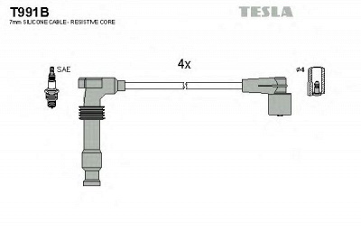 TESLA t991b -  Комплект проводов зажигания