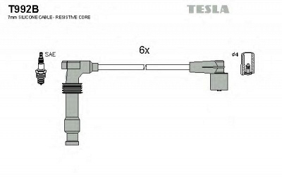 TESLA t992b - Комплект проводов зажигания