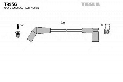 TESLA t995g - Комплект проводов зажигания