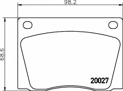TEXTAR 2002701 -  Комплект тормозных колодок, дисковый тормоз