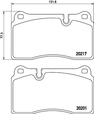 TEXTAR 2021703 -  Комплект тормозных колодок, дисковый тормоз