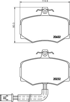 TEXTAR 2023201 -  Комплект тормозных колодок, дисковый тормоз