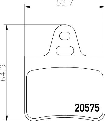 TEXTAR 2057511 -  Комплект тормозных колодок, дисковый тормоз