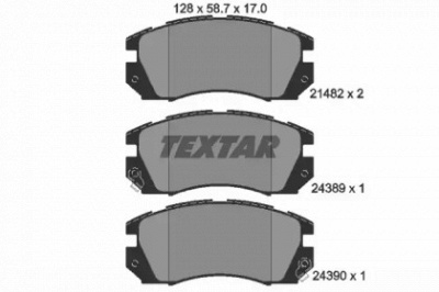 TEXTAR 2148202 -  Комплект тормозных колодок, дисковый тормоз