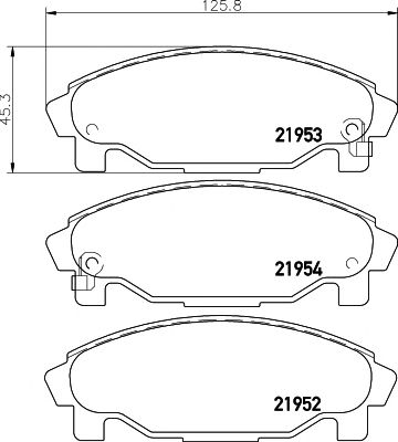 TEXTAR 2195202 -  Комплект тормозных колодок, дисковый тормоз