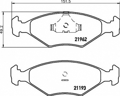 TEXTAR 2196201 -  Комплект тормозных колодок, дисковый тормоз
