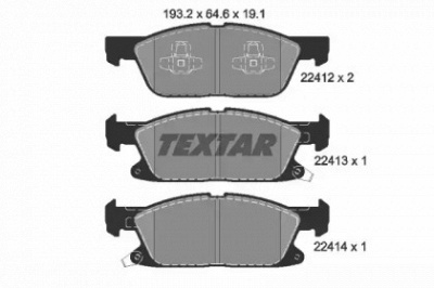TEXTAR 2241201 -  Комплект тормозных колодок, дисковый тормоз