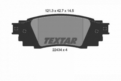 TEXTAR 2243401 -  Комплект тормозных колодок, дисковый тормоз