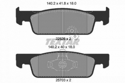 TEXTAR 2262601 -  Комплект тормозных колодок, дисковый тормоз
