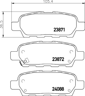 TEXTAR 2387103 -  Комплект тормозных колодок, дисковый тормоз