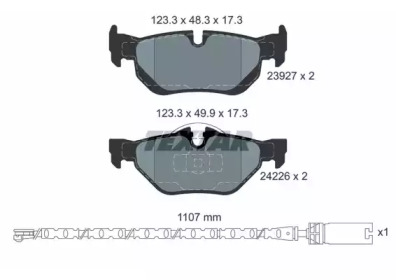 TEXTAR 2392707 -  Колодки тормозные дисковые, комплект