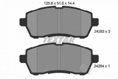 TEXTAR 2428314 -  Комплект тормозных колодок, дисковый тормоз