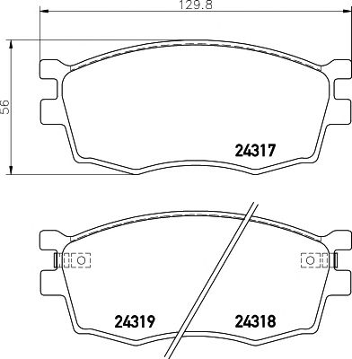 TEXTAR 2431701 -  Комплект тормозных колодок, дисковый тормоз