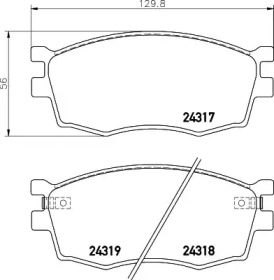 TEXTAR 2431704 -  Комплект тормозных колодок, дисковый тормоз