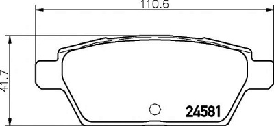 TEXTAR 2458103 -  Комплект тормозных колодок, дисковый тормоз