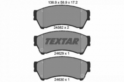 TEXTAR 2458206 -  Комплект тормозных колодок, дисковый тормоз