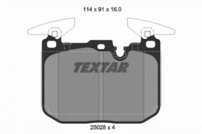 TEXTAR 2502807 -  Комплект тормозных колодок, дисковый тормоз