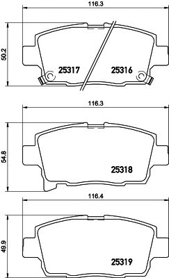 TEXTAR 2531601 -  Комплект тормозных колодок, дисковый тормоз