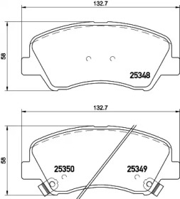 TEXTAR 2534803 -  Комплект тормозных колодок, дисковый тормоз