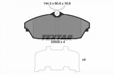 TEXTAR 2550801 -  Комплект тормозных колодок, дисковый тормоз