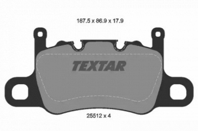 TEXTAR 2551203 -  Комплект тормозных колодок, дисковый тормоз